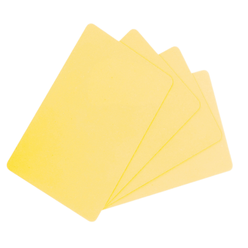 CARTE PVC JAUNE 0.76MM